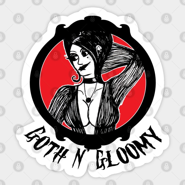 Elvira Addams Sticker by PoesUnderstudy